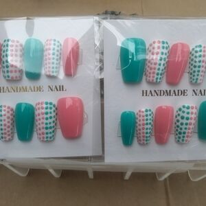 Press-On Set - Pink and Teal